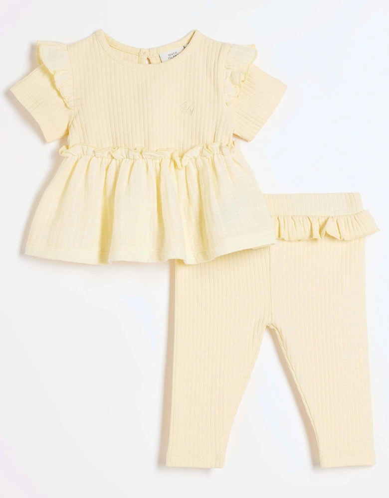 Baby Baby Girls Peplum Set - Yellow