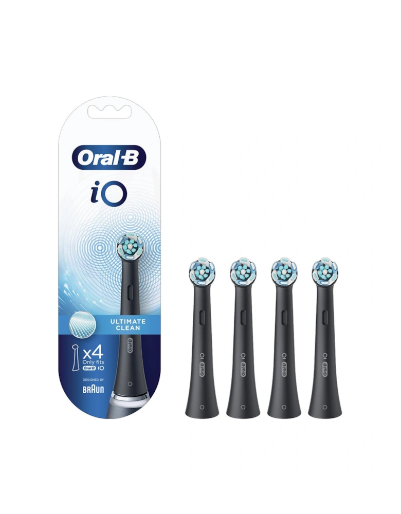 Oral-B iO Ultimate Clean Black Refill Heads - Pack of 4