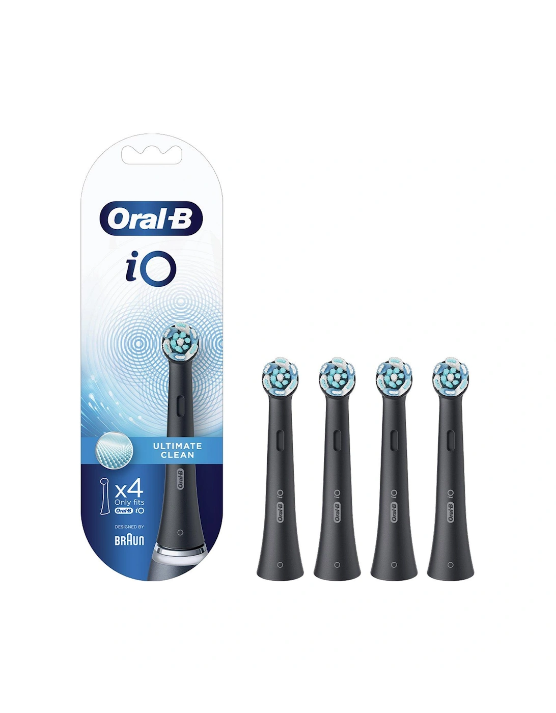 Oral-B iO Ultimate Clean Black Refill Heads - Pack of 4, 3 of 2
