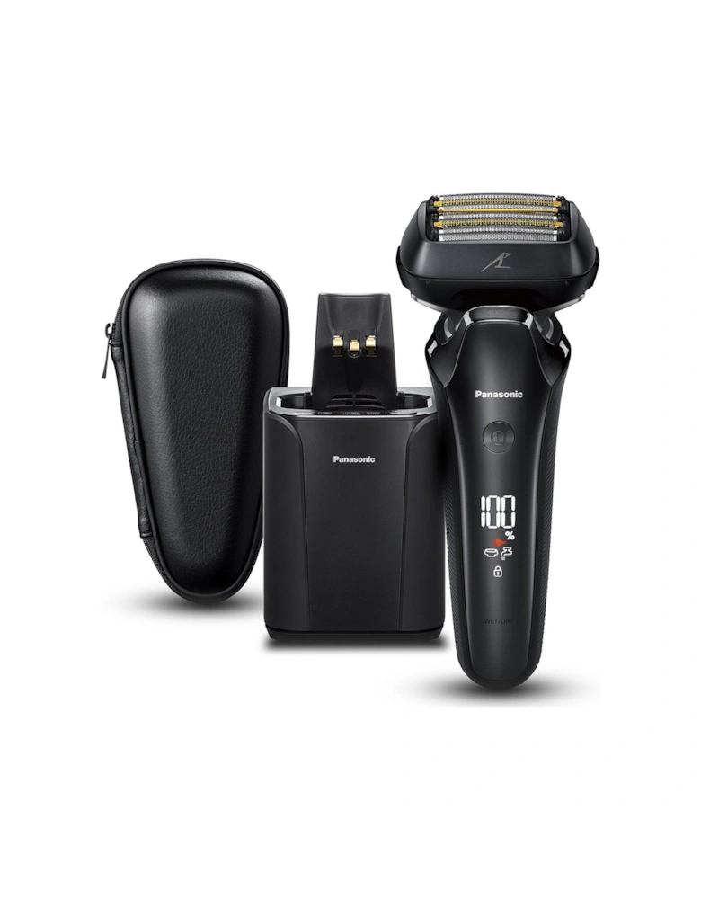 ES-LS9A Wet & Dry 6-Blade Electric Shaver for Men - Precise Clean Shaving with Cleaning & Charging Stand
