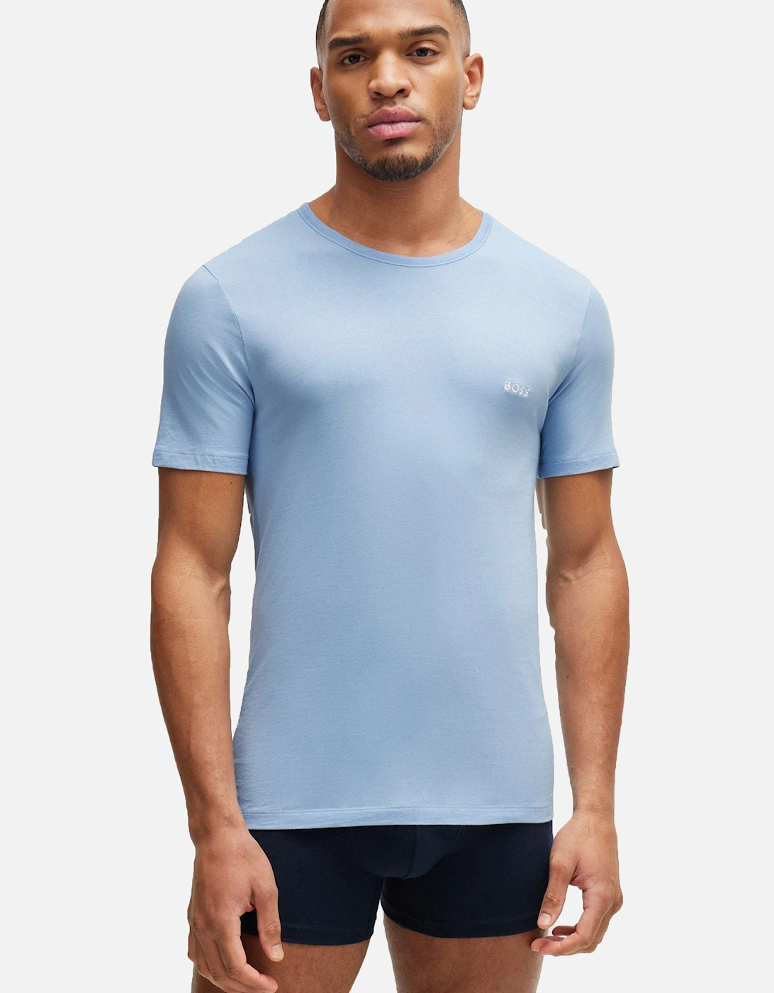 Boss Tshirtrn 3p Classic T Shirt Blue