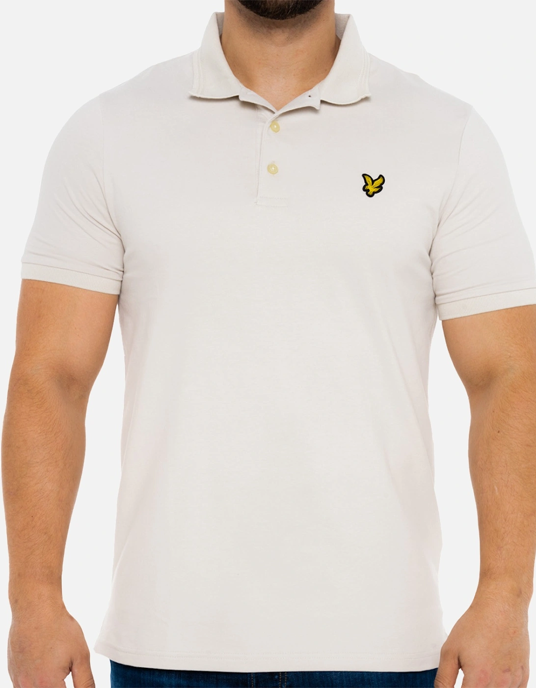 Lyle & Scott Mens Rally Tipped Polo Shirt (Beige), 8 of 7