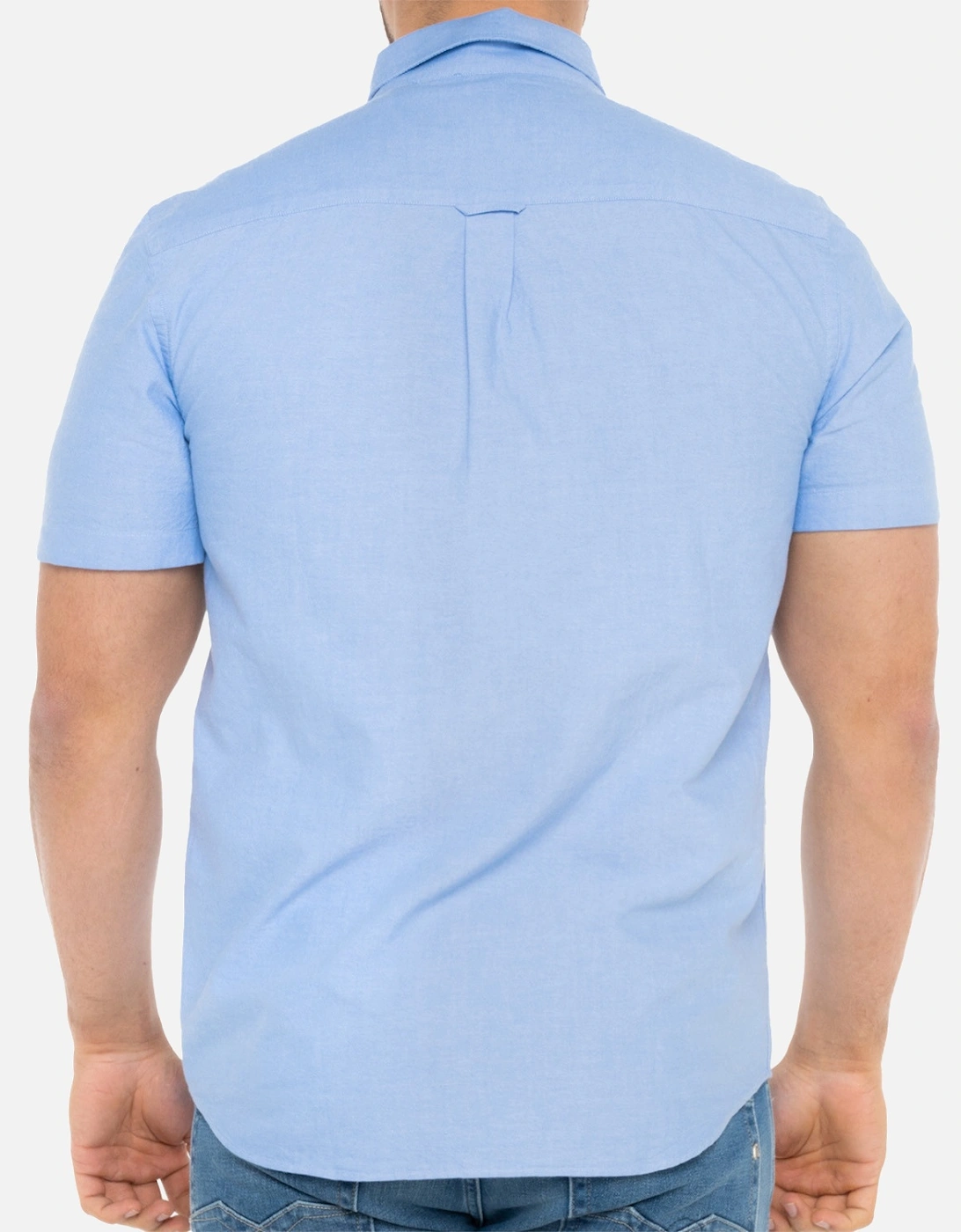Lyle & Scott Mens Short Sleeve Oxford Shirt (Light Blue)