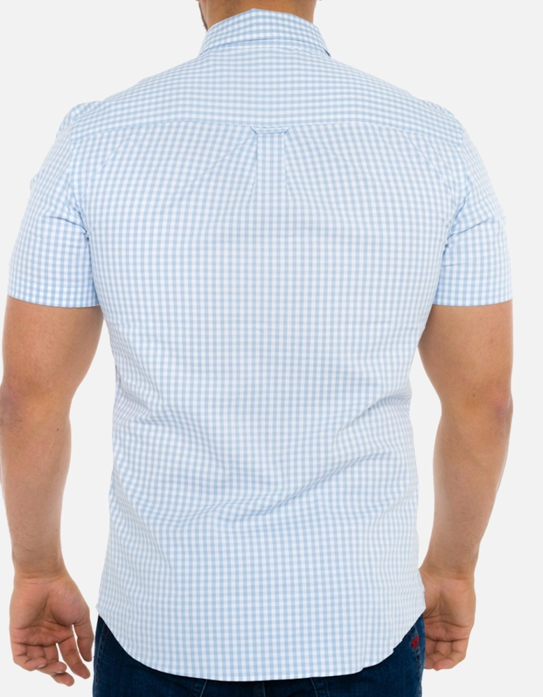 Lyle & Scott Mens Slim Fit Gingham Shirt (Blue/White)