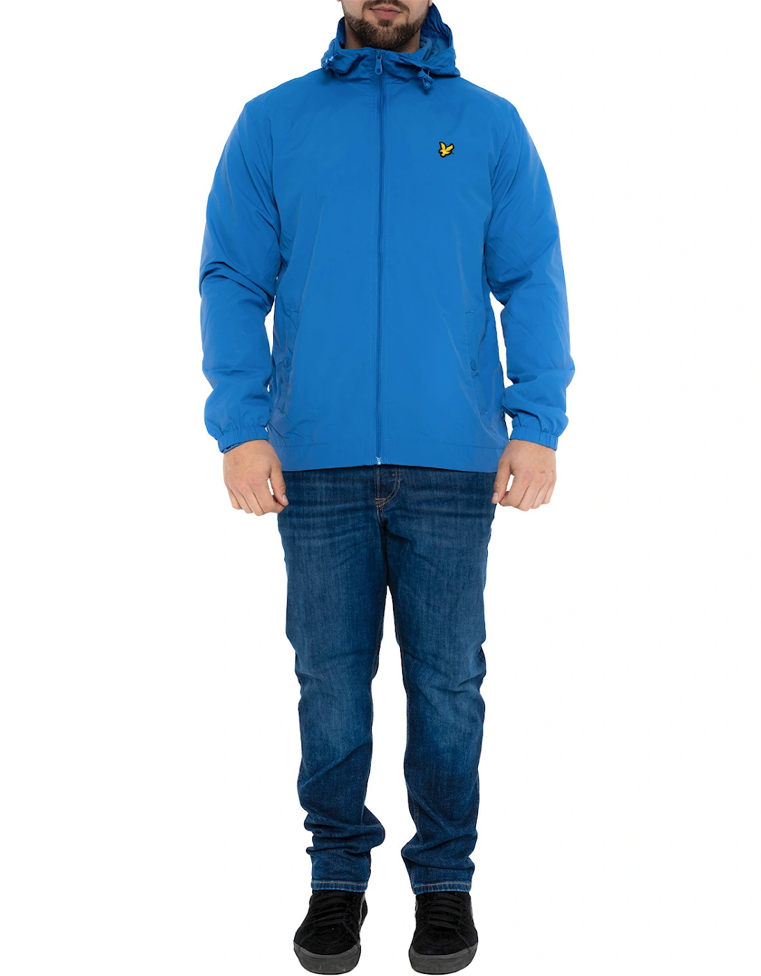 Lyle & Scott Mens Zip Thru Hooded Jacket (Blue)