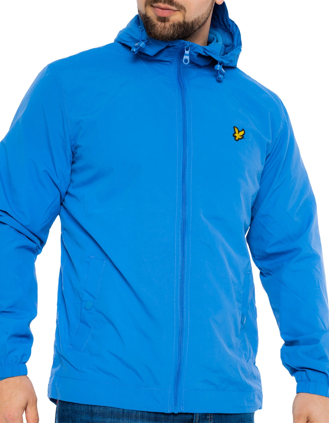 Lyle & Scott Mens Zip Thru Hooded Jacket (Blue)