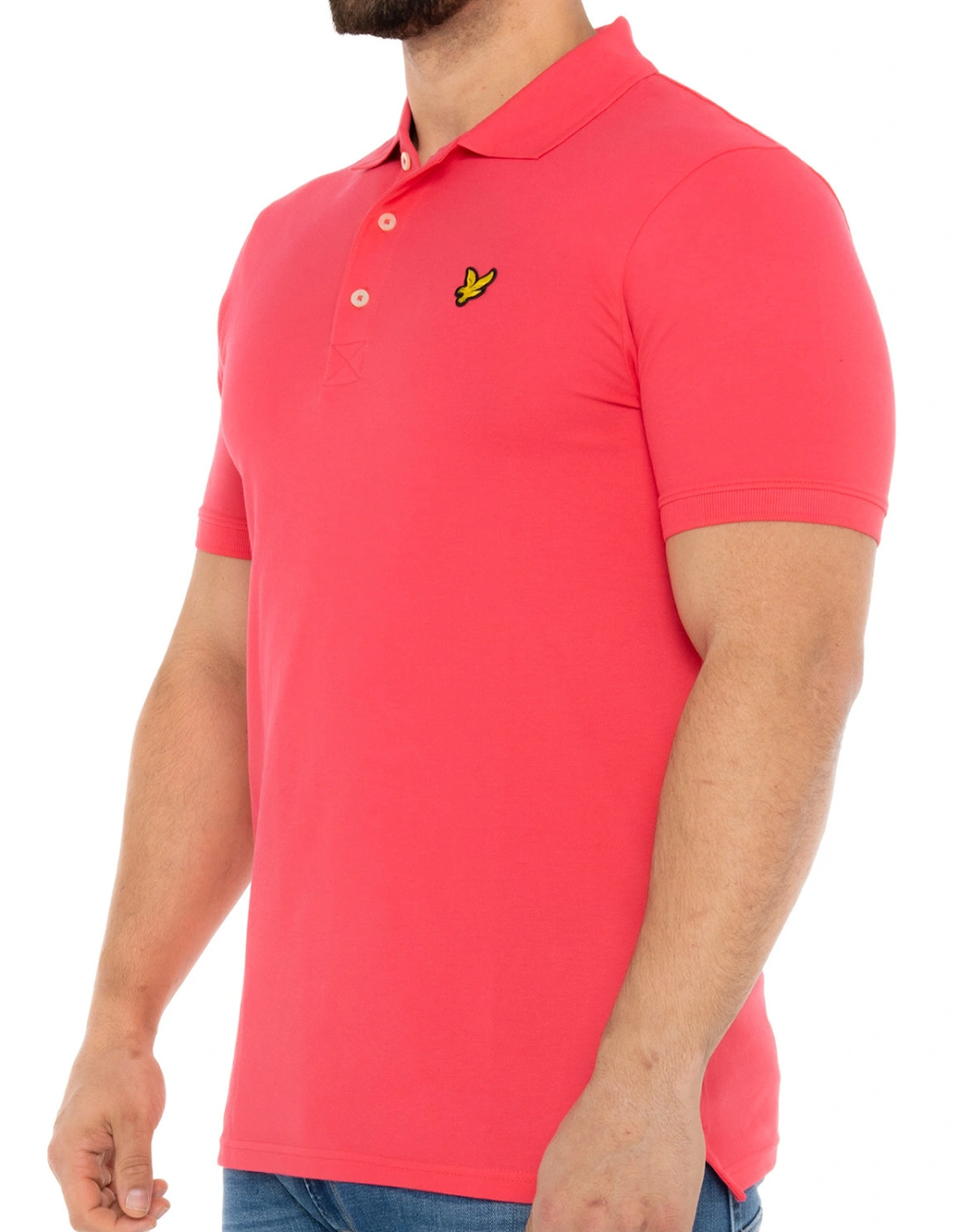 Lyle & Scott Mens Plain Polo Shirt (Pink)