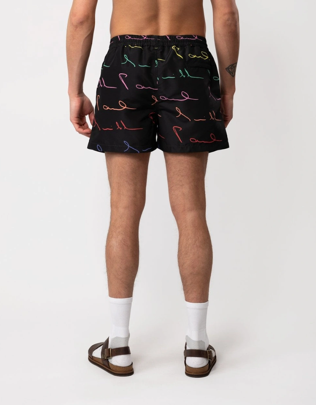 Mens Script Logo Swim Shorts