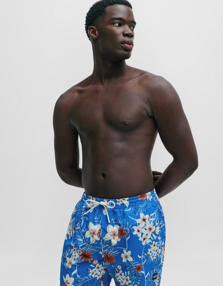 BOSS Black Piranha Swim Shorts 423 Med Blue