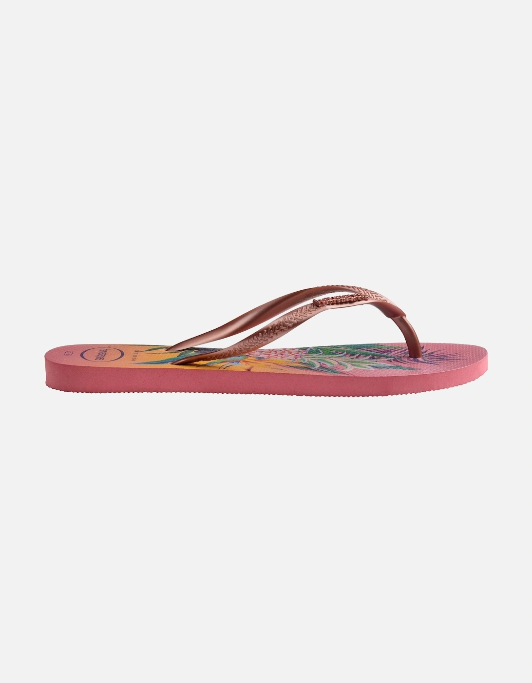 Slim Tropical Flip Flops - Pink Porcelin - 6/7 UK