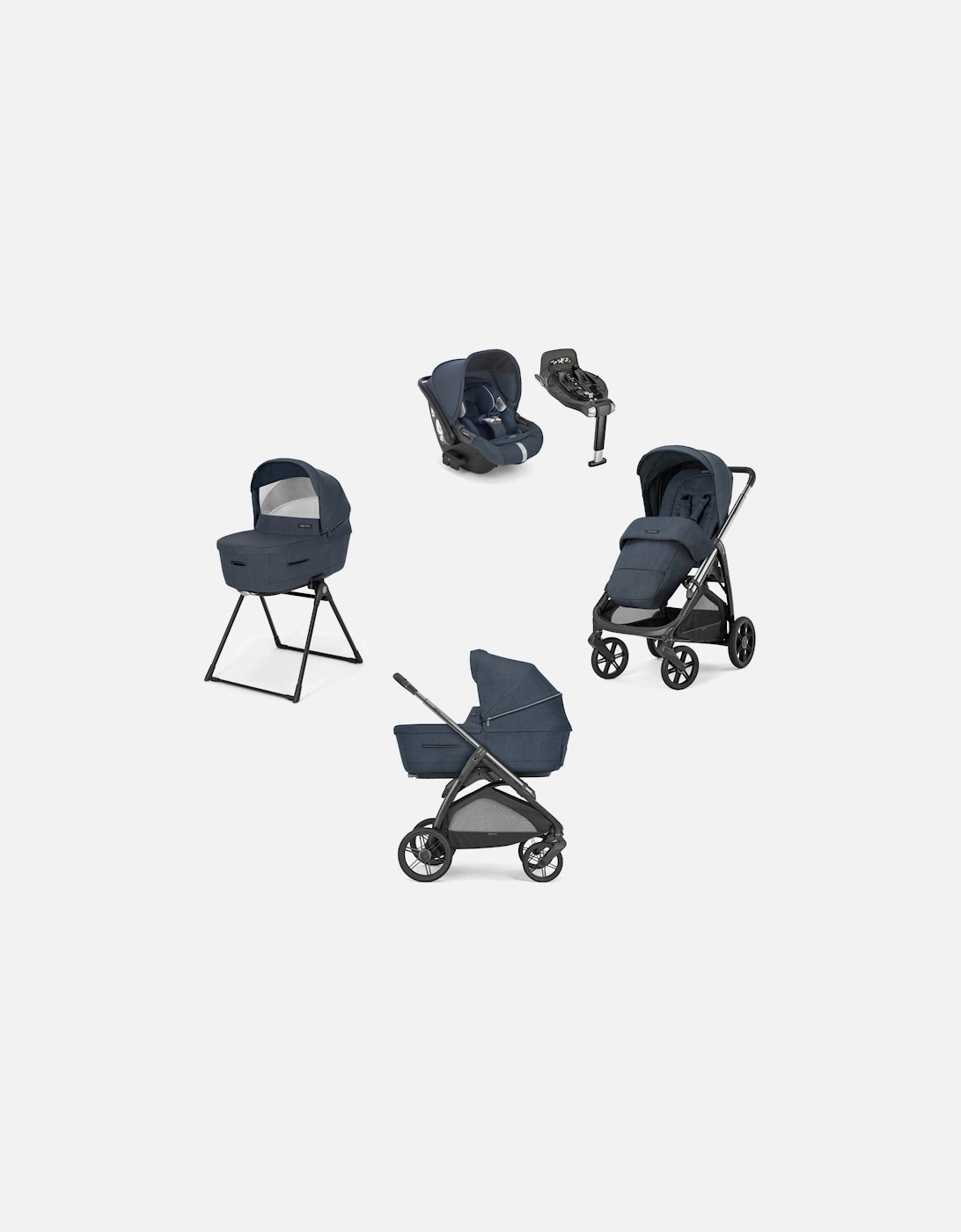 Aptica System Resort Blue, chassis color Litio, car seat Darwin Infant Recline and 360° i-Size base, 6 of 5