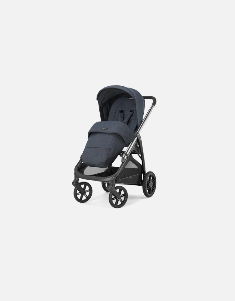 Aptica System Resort Blue, chassis color Litio, car seat Darwin Infant Recline and 360° i-Size base