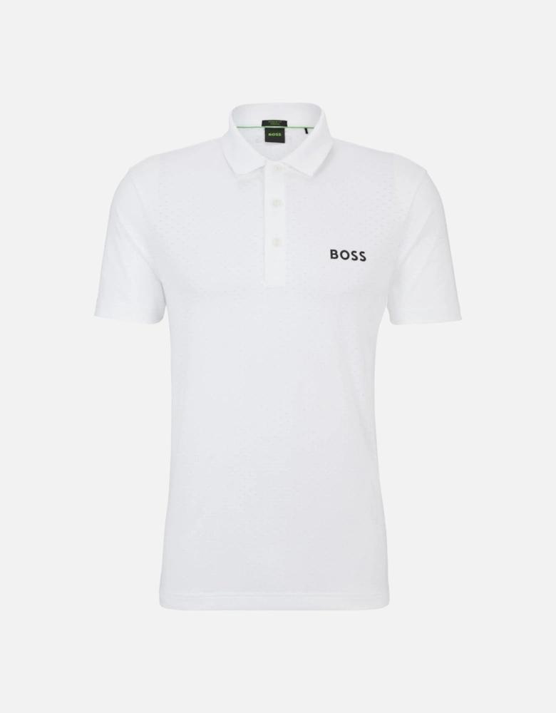 BOSS Green Paddytech Polo Shirt 10259053 100 White
