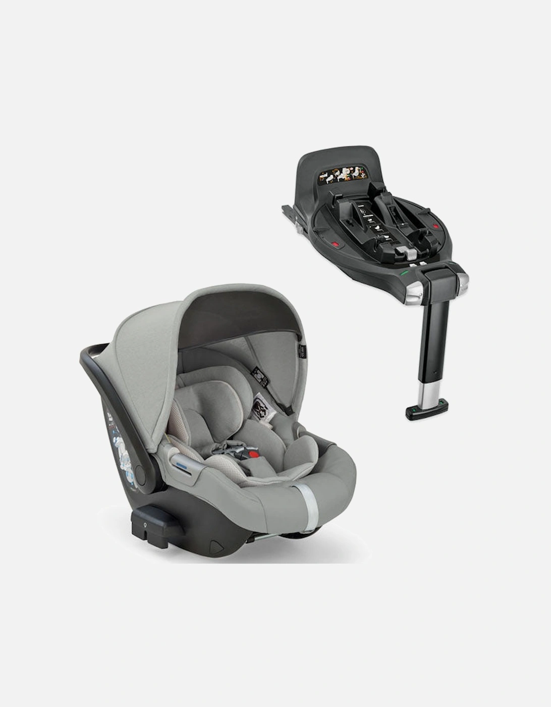 Electa System Greenwich Silver with Darwin Infant car seat and 360° i-Size base