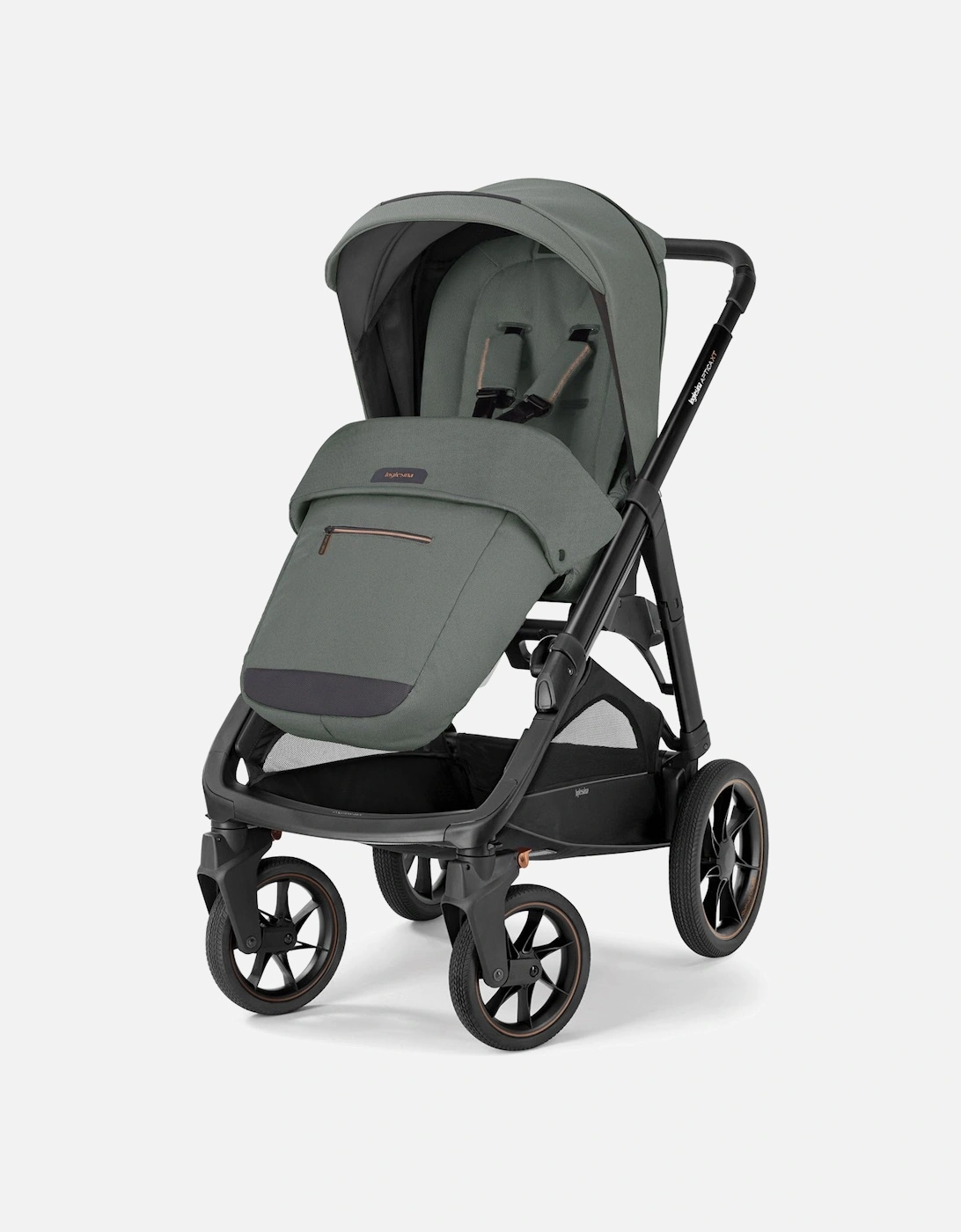 Aptica XT System Taiga Green, Darwin Infant Recline car seat, 360° i-Size base, Black chassis