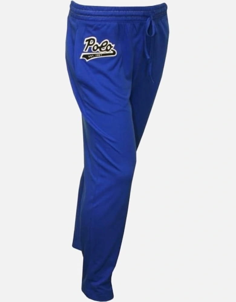 Cursive "Polo" Logo Jersey Lounge Pants, Royal Blue