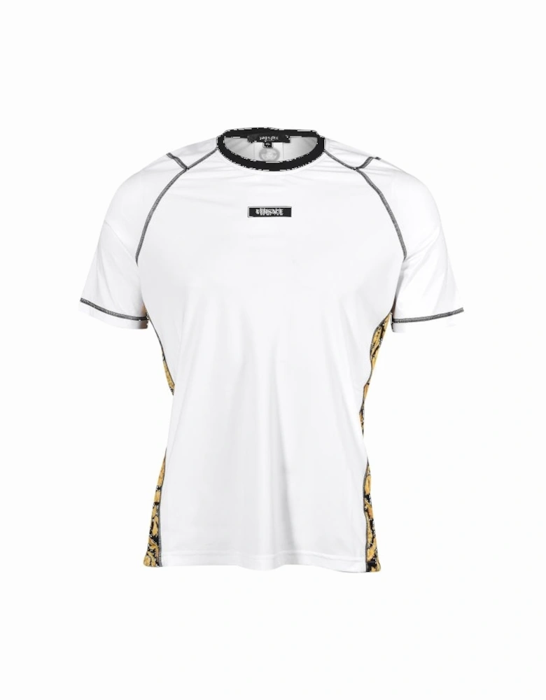 Golden Baroque Technical Gym T-Shirt, White