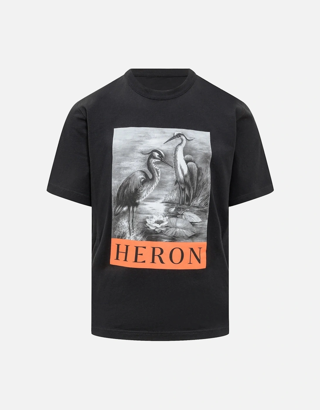 Heron Printed T-Shirt in Black, 4 of 3