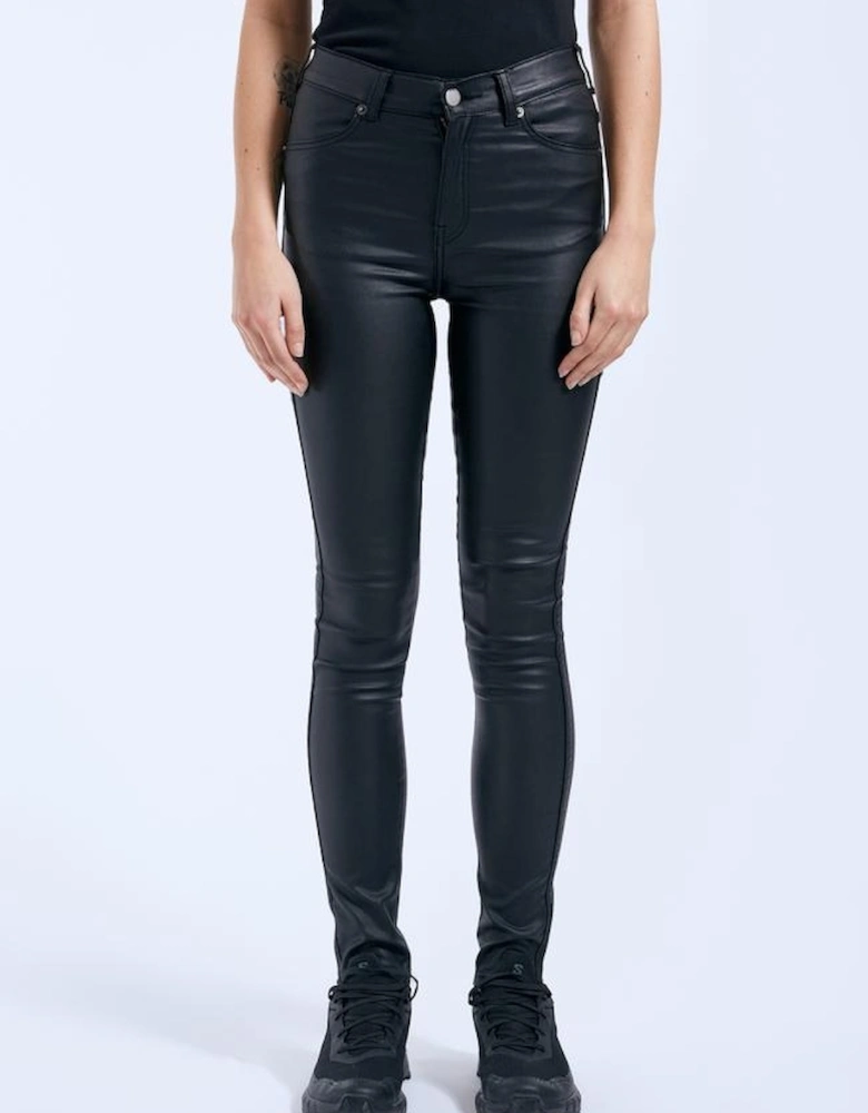 Lexy black metal skinny jeans