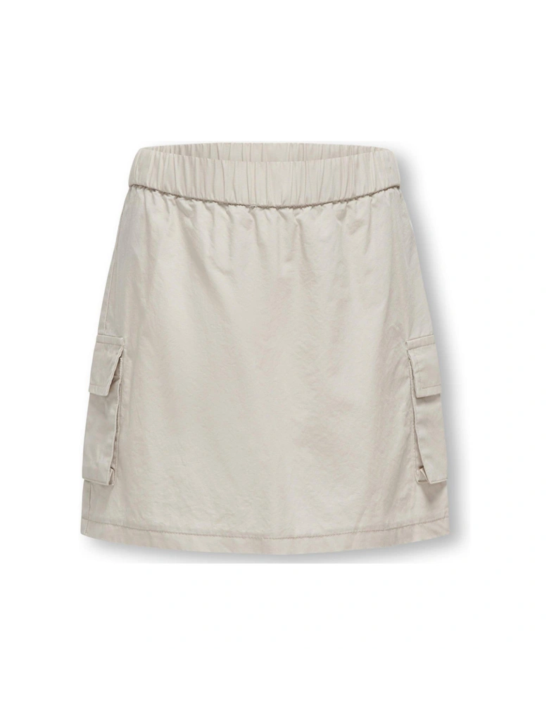 Girls Cargo Skirt - Beige