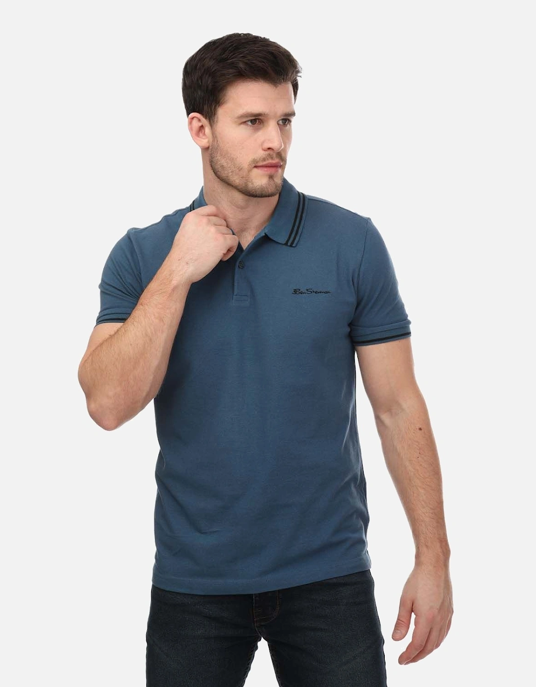 Mens Twin Tipped Polo Shirt, 6 of 5