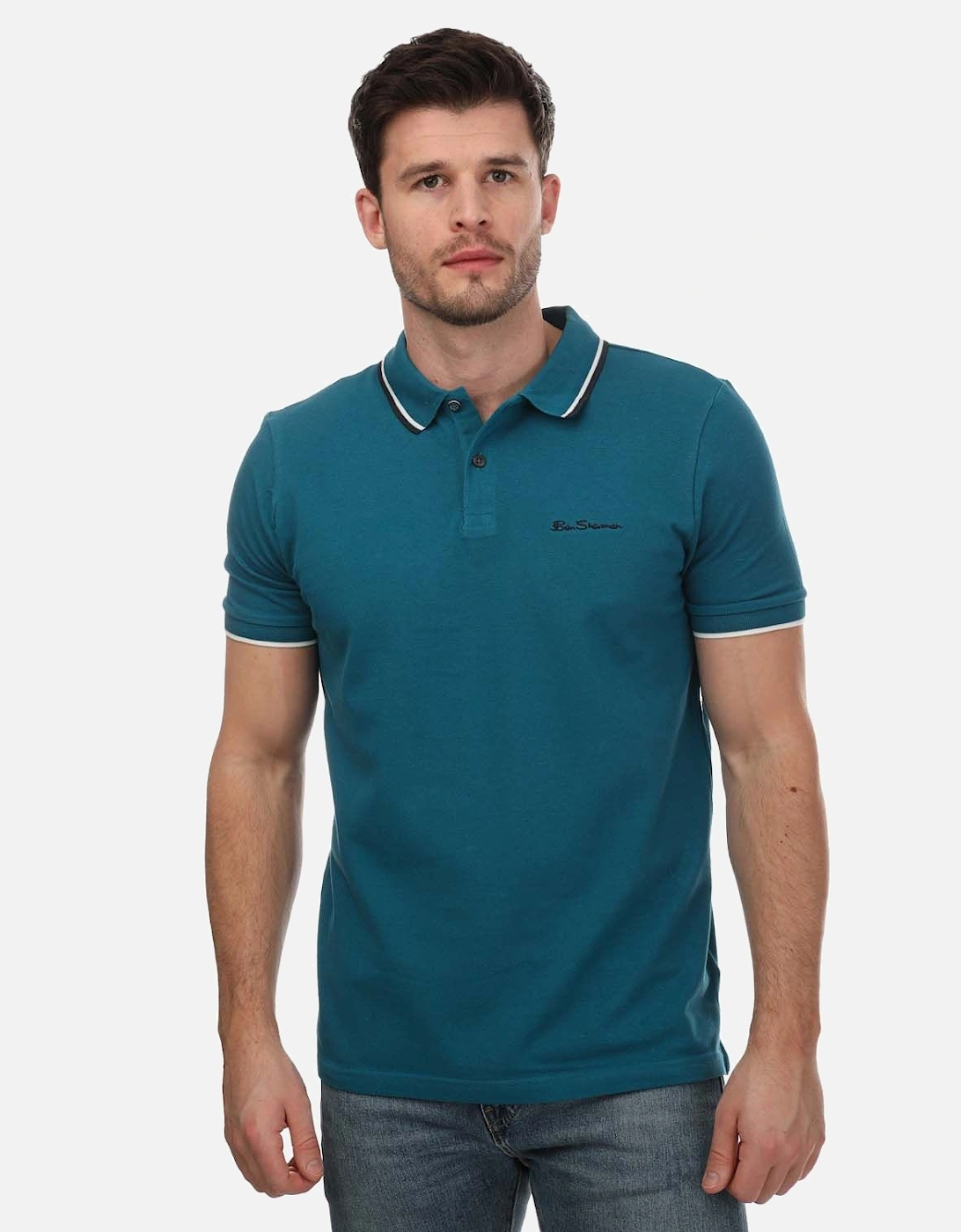 Mens Twin Tipped Polo Shirt, 5 of 4