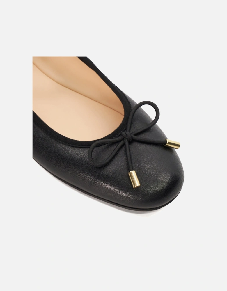 Ladies Helenas - Leather Ballet Flat With Elastic Strap