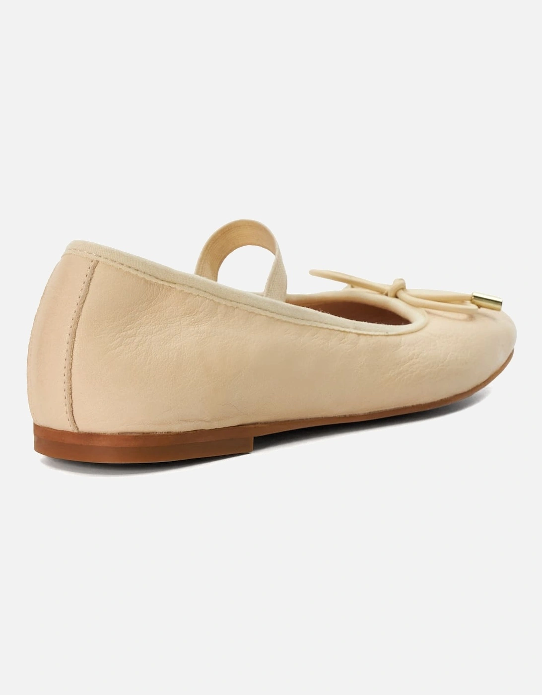 Ladies Helenas - Leather Ballet Flat With Elastic Strap