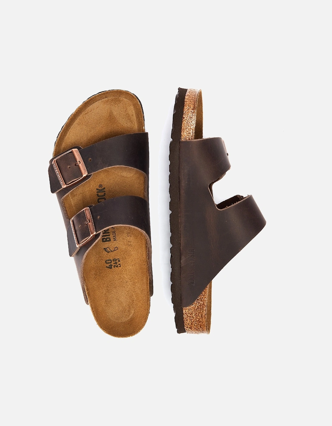 Birko-Flor Mens Brown Narrow Sandals