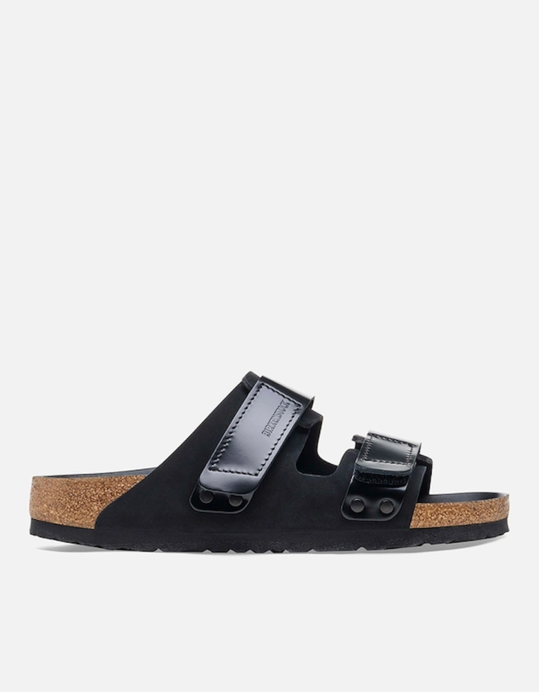 Women's Uji Slim-Fit Nubuck and Leather Double-Strap Sandals