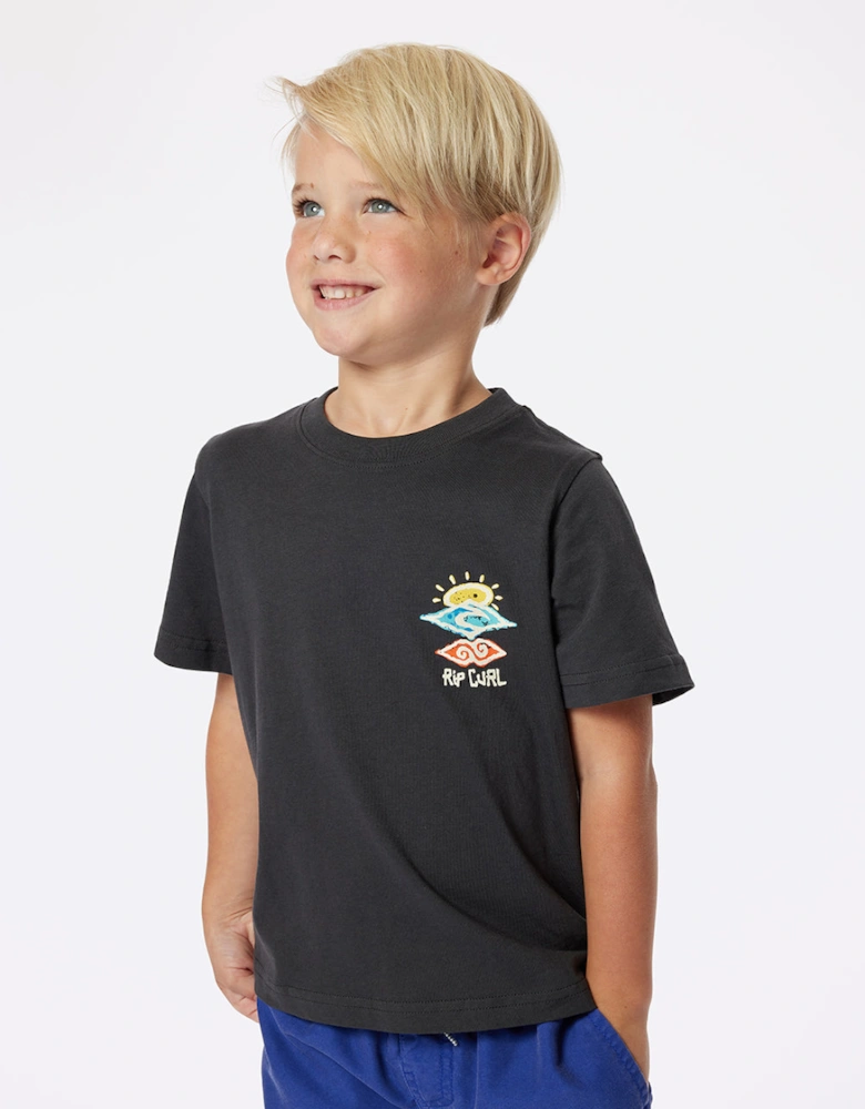 Rip Curl Kids Icons Of Shred Short Sleeve Cotton T-Shirt