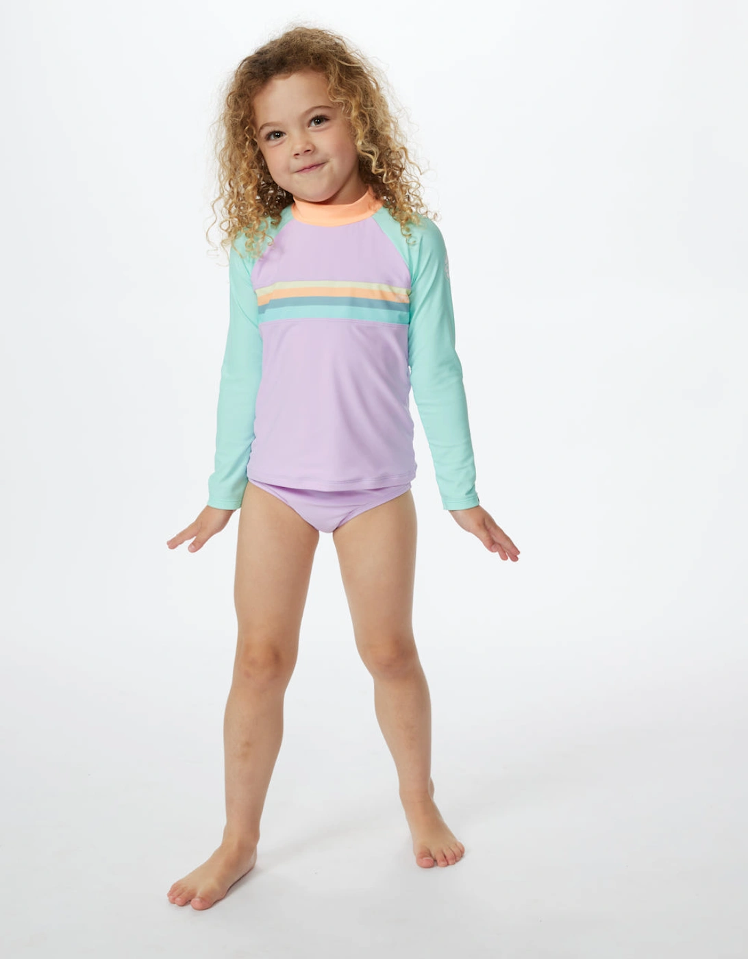 Rip Curl Kids Crystal Cove UV Protect Long Sleeve Rash Vest, 4 of 3