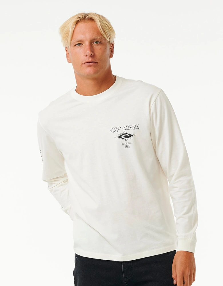 Rip Curl Mens Fade Out Icon Long Sleeve T-Shirt