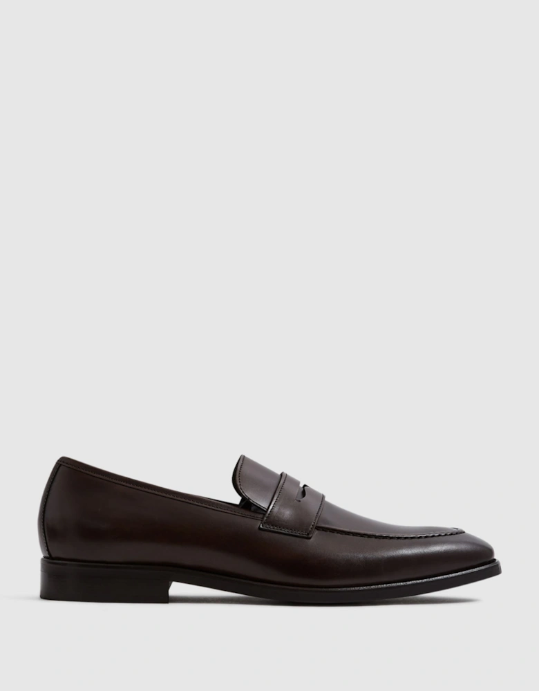 Leather Saddle Loafers