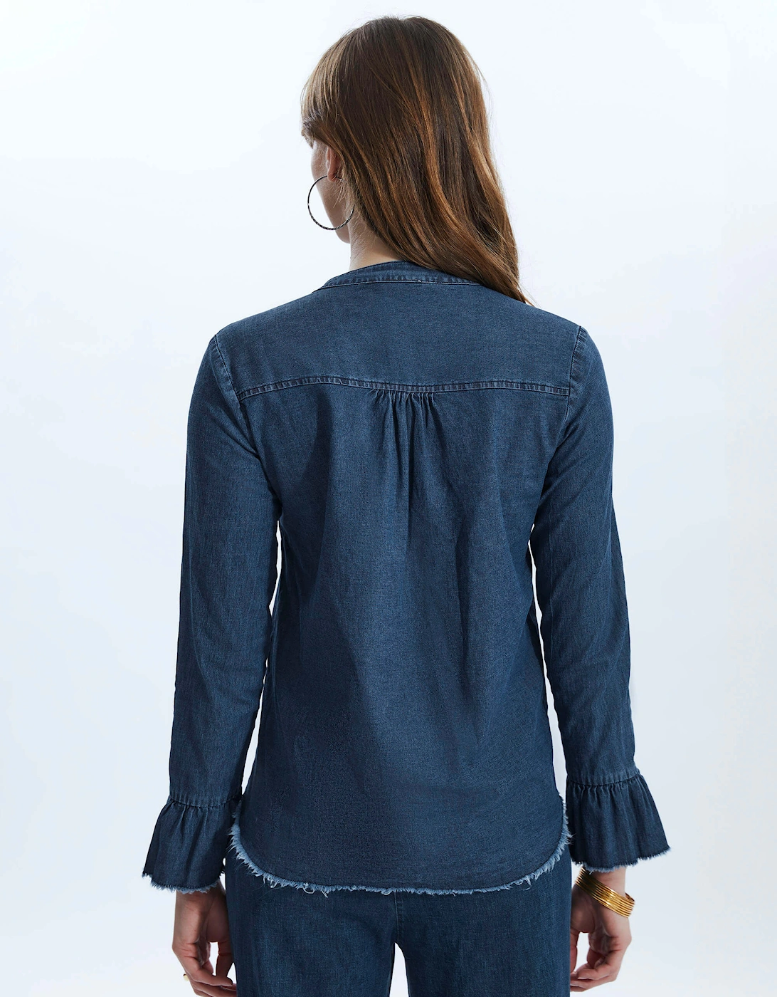 Denim Ruched Shirt