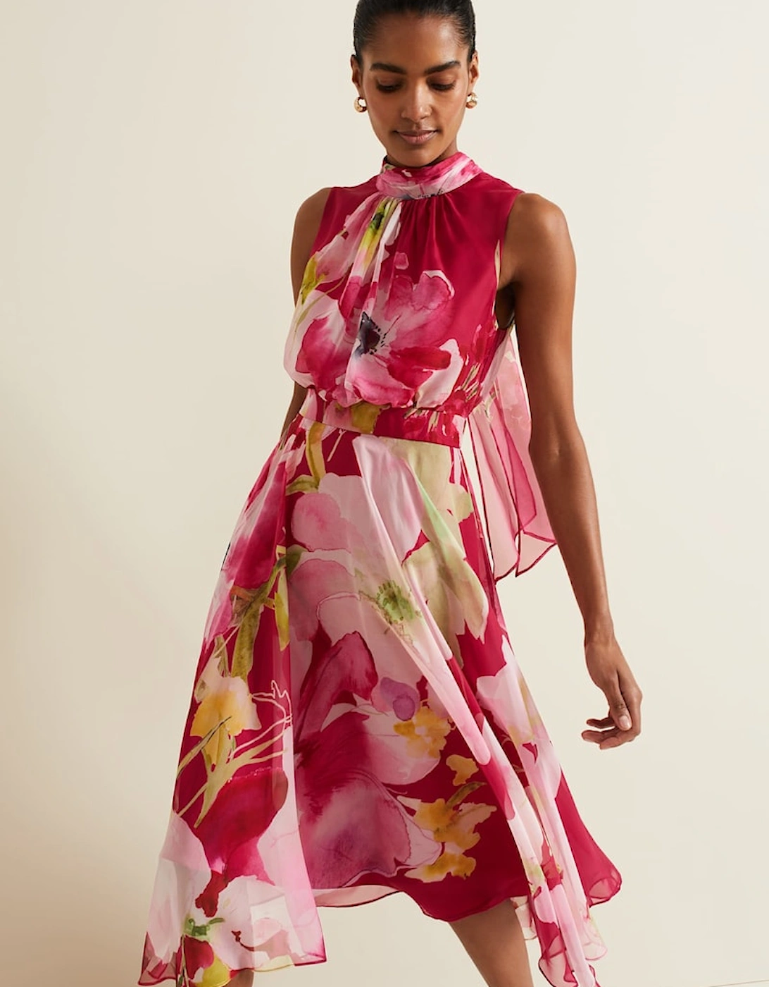 Lucinda Floral Midi Dress, 2 of 1