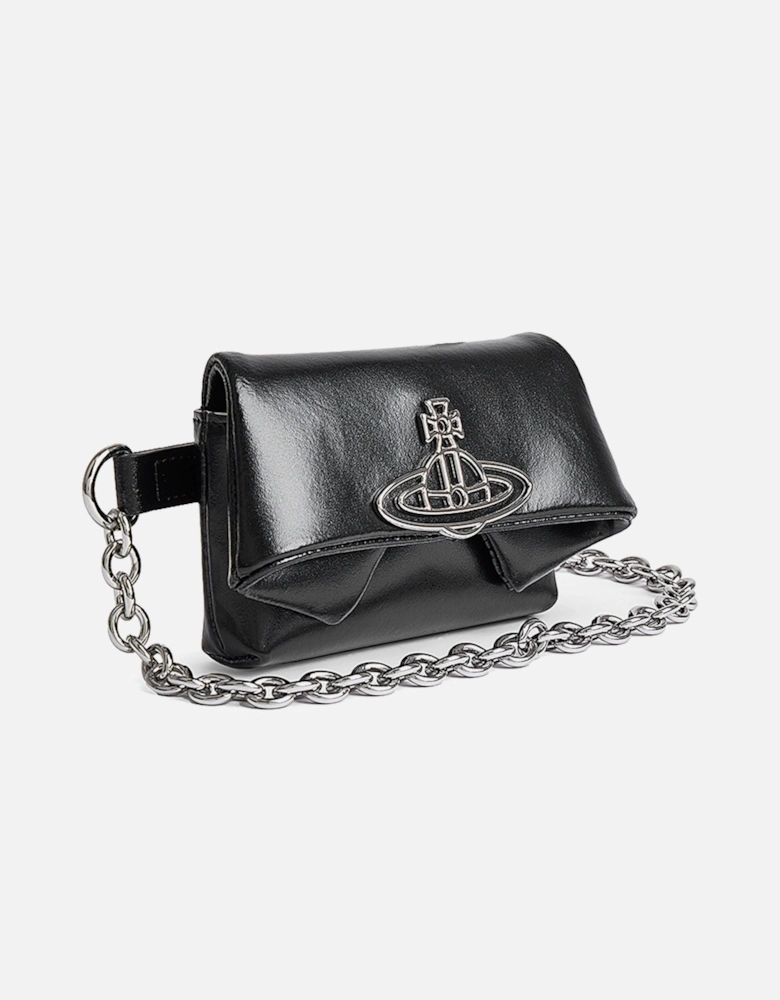 Mirage LH Mini Courtney Chain Black Belt Bag