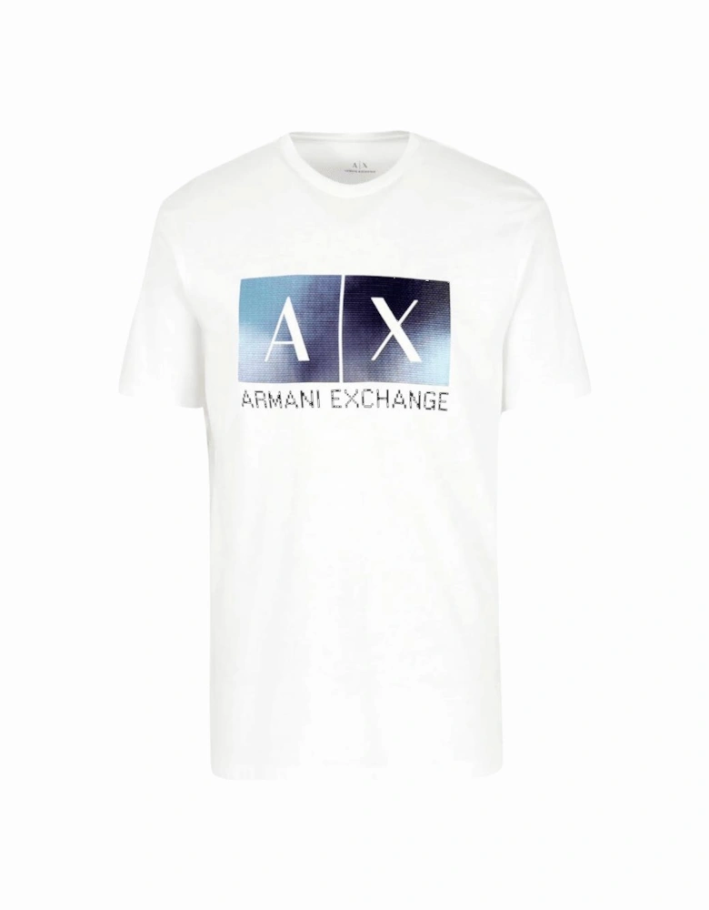 Cotton Shine Logo Teal White T-Shirt