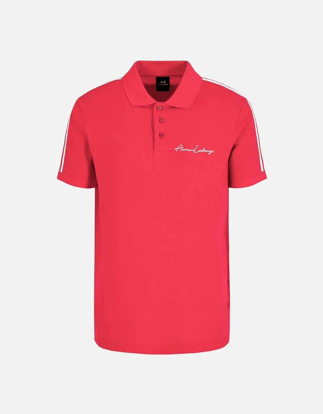 Cotton Signature Logo Red Polo Shirt, 4 of 3