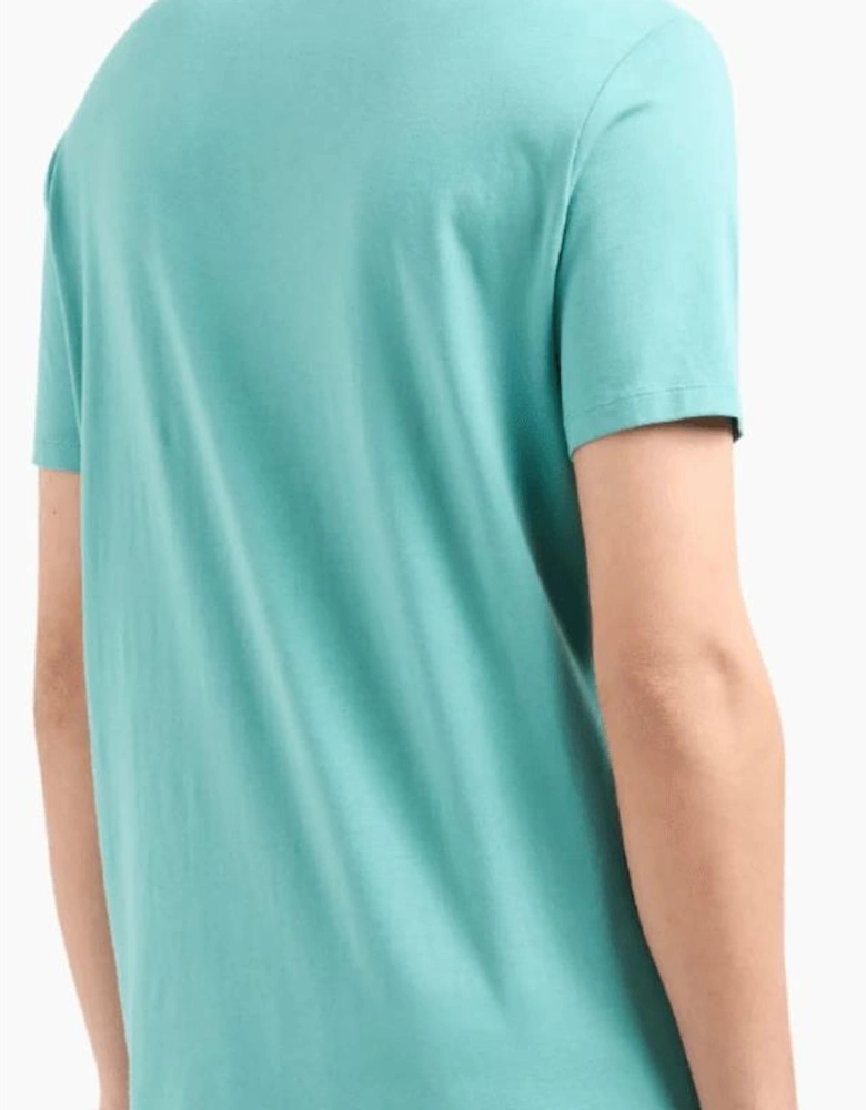 Cotton Shine Logo Teal Blue T-Shirt