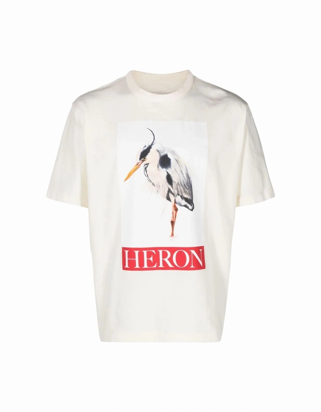 Heron Bird Painted Ivory Printed T-Shirt in White, 3 of 2