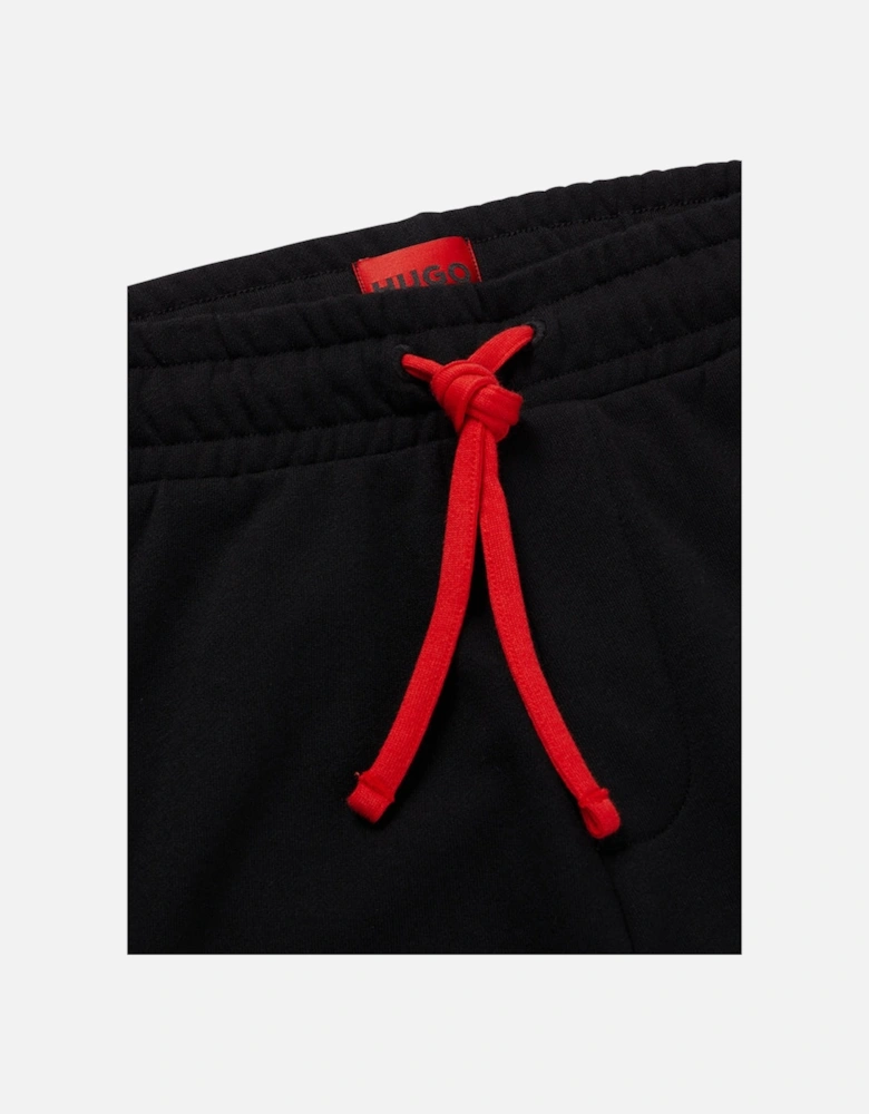 Sporty Logo Jogging Shorts, Black