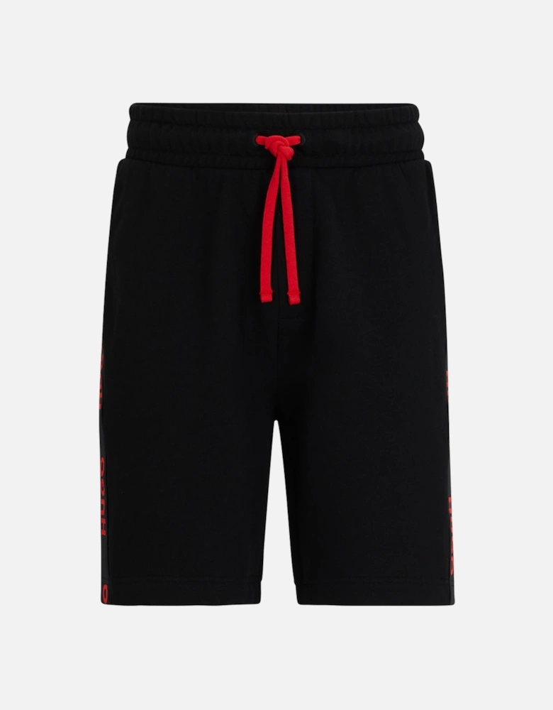 Sporty Logo Jogging Shorts, Black