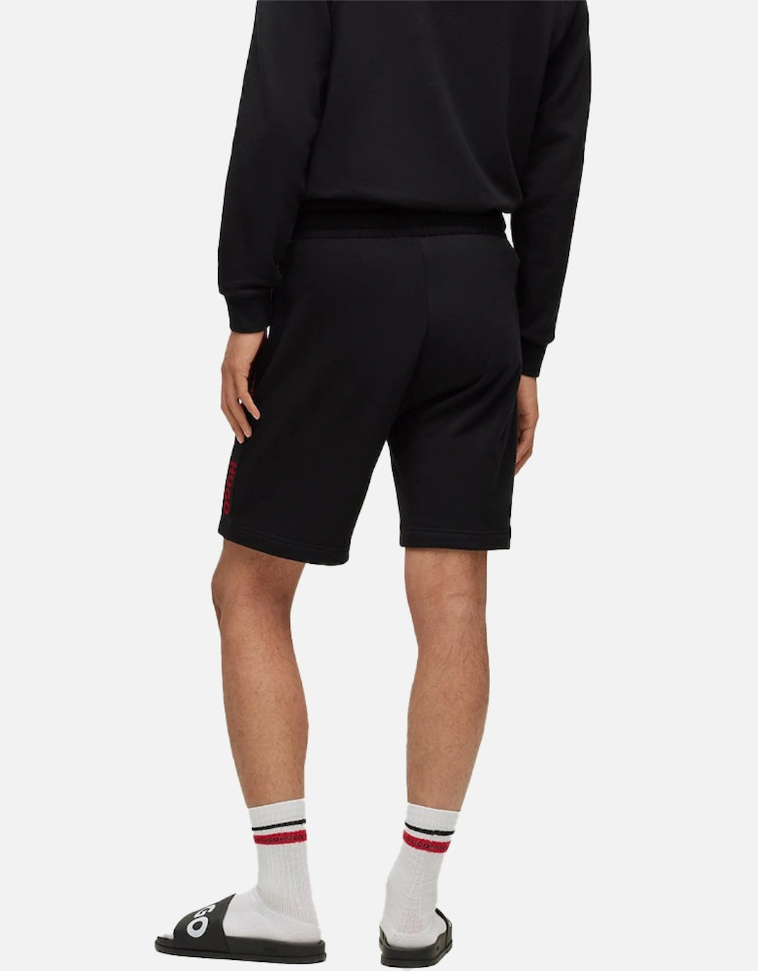 Sporty Logo Jogging Shorts, Black