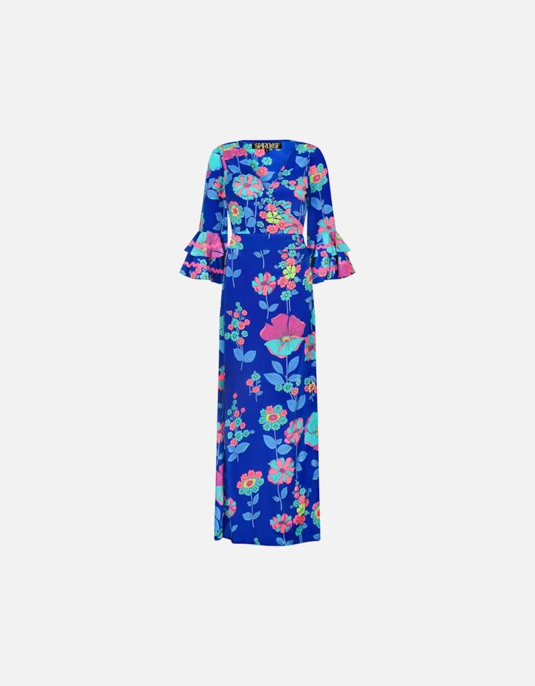 Joni dress in electric blue