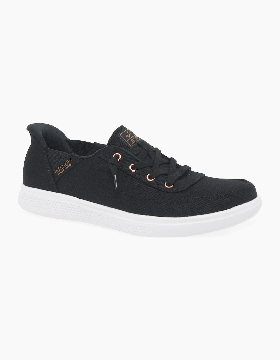 Skechers Women's Black Bobs Slip In Keep It Sweet Shoes - Size: 4