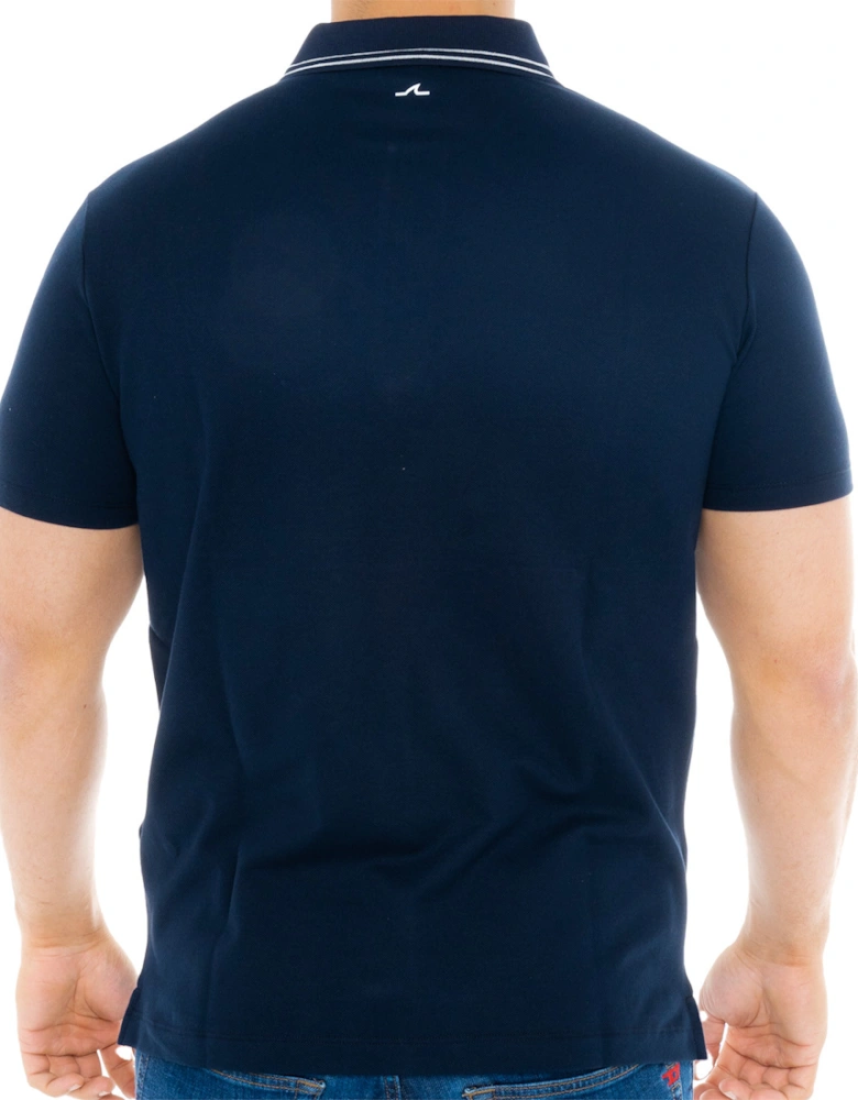 Mens Reflex Tipped Collar Polo Shirt (Navy)