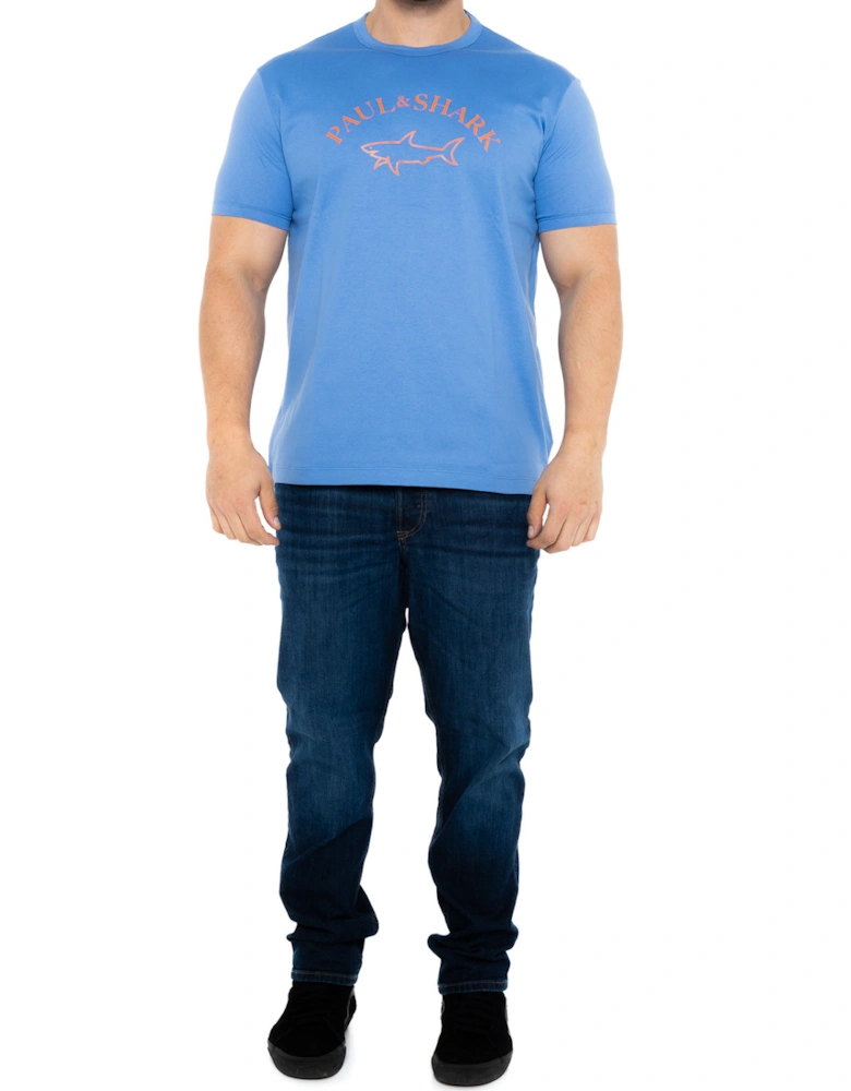 Mens Large Logo T-Shirt (Blue)