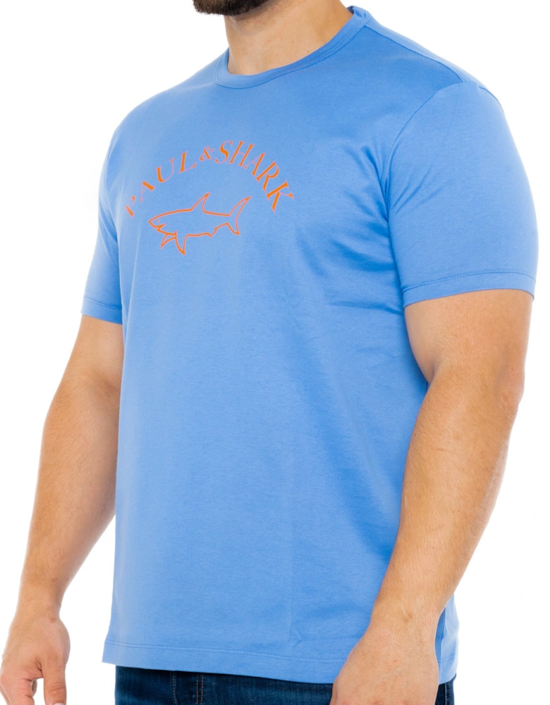 Mens Large Logo T-Shirt (Blue)