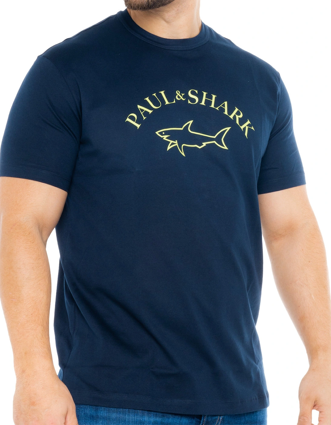 Mens Large Logo T-Shirt (Navy)